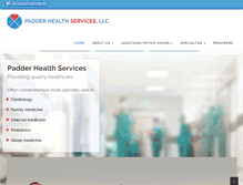 Tablet Screenshot of padderhealth.com